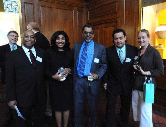 (left to right) Michel du Cille, director of photography at The Washington Post, Nikki Kahn of The Washington Post (a Breaking News Photography winner), Raju Narisetti, managing editor of The Washington Post, Ricky Carioti of The Washington Post (a Breaking News Photography winner) and Molly Carioti.