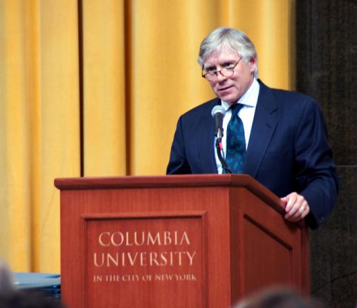 Lee C. Bollinger, President of Columbia University, delivers his remarks.