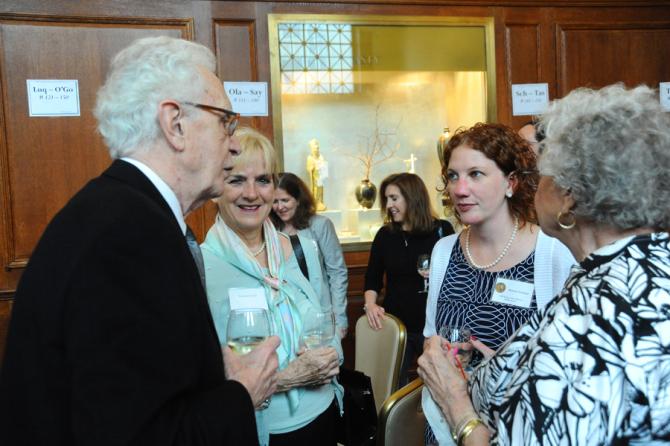 Sig Gissler (administrator of The Pulitzer Prizes), Barbara Good, Kristin Graham of The Philadelphia Inquirer (Public Service winner) and Mary Gissler