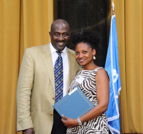 Gregory Moore presents the 2012 Pulitzer Prize in Poetry to Tracy K. Smith.